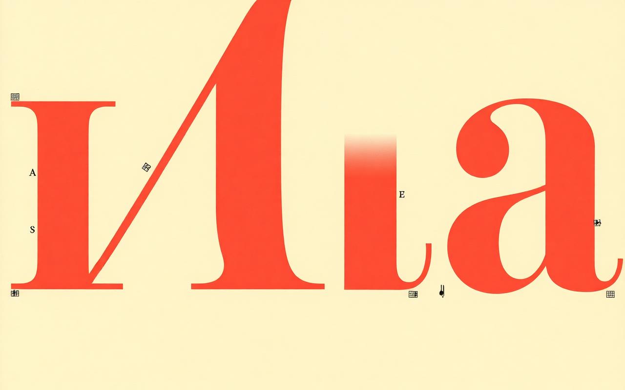 Composição editorial com ferramentas de design gráfico (régua, tipografia, paleta) sobre fundo creme